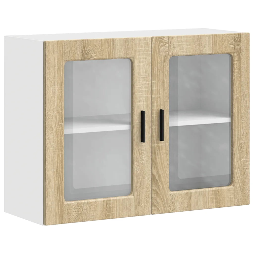 Pensile da cucina dal design moderno 80 x 31 x 60 cm ampio spazio contenitivo finitura opaca in legno di rovere Sonoma 02_0050395