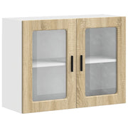 Pensile da cucina dal design moderno 80 x 31 x 60 cm ampio spazio contenitivo finitura opaca in legno di rovere Sonoma 02_0050395
