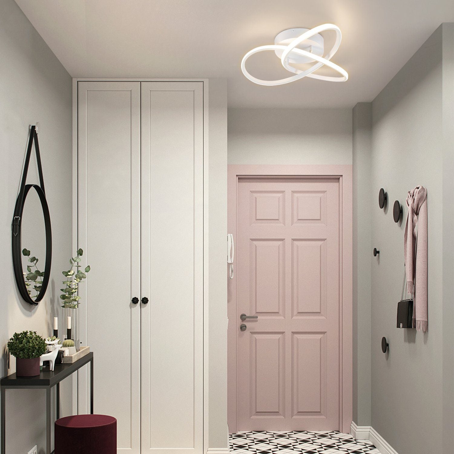 ZMH Lampada da soffitto a LED Design 3 Lame con Colore Regolabile e Dimmerabile
