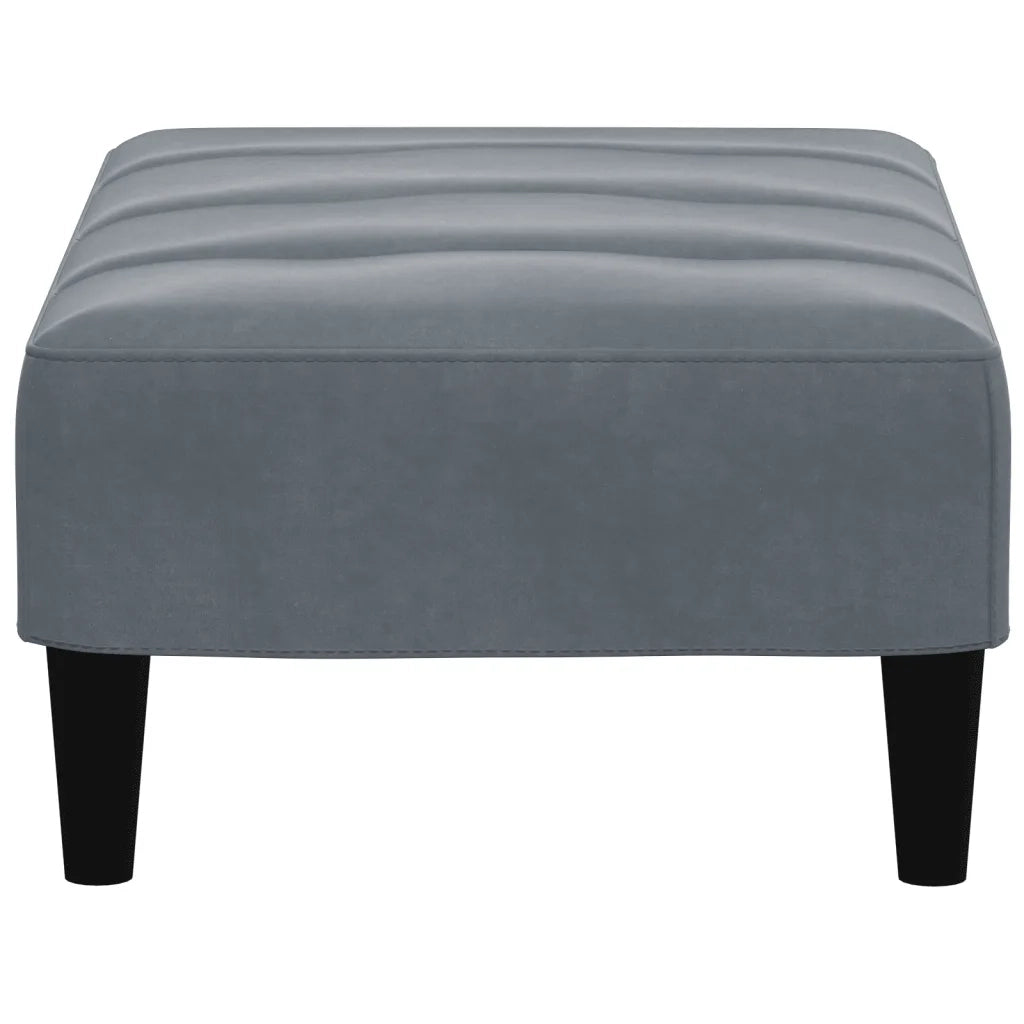 Poggiapiedi Grigio Scuro 77x55x31 cm in Velluto 4007367