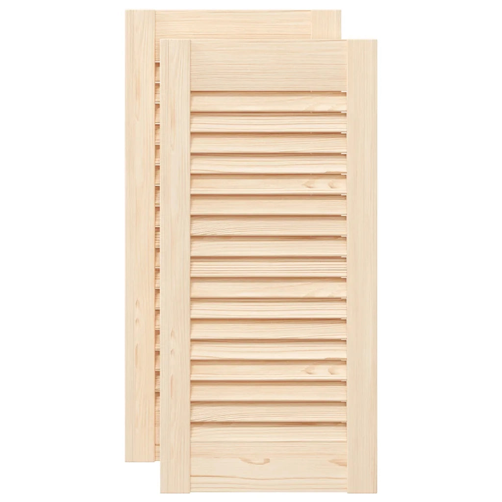 Ante con Design a Lamelle 2 pz 61,5x29,5 cm in Legno di Pino 4015889