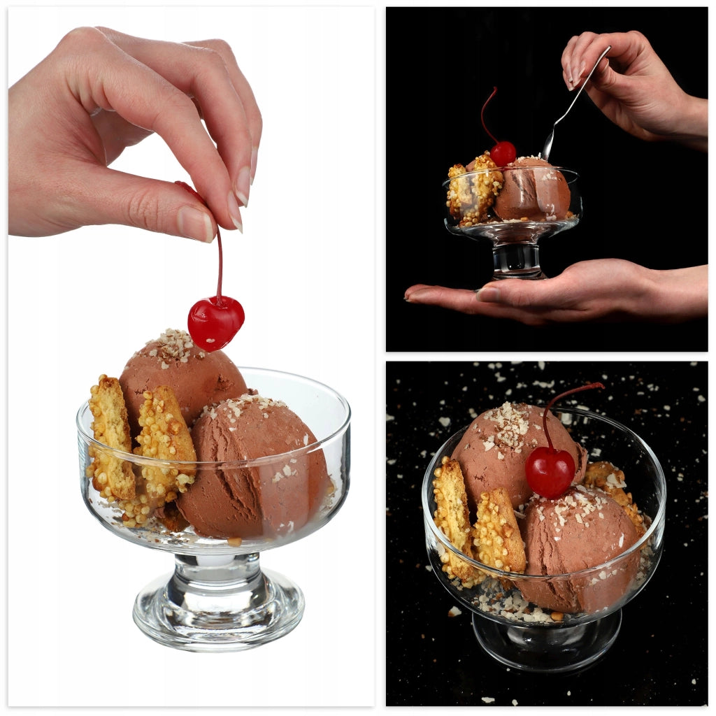 Set di 6 coppette in vetro da 180 ml per gelato e dessert KADAX.