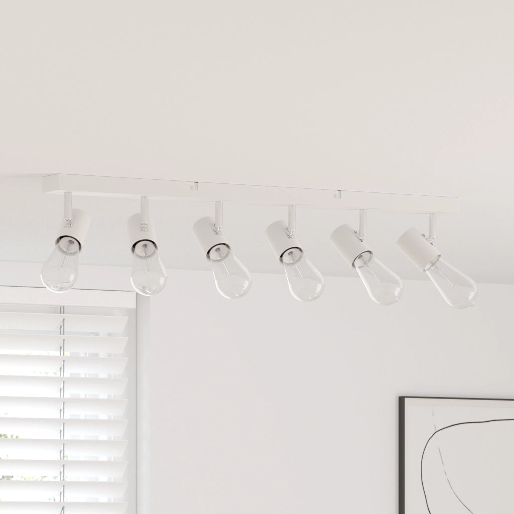 Farettone da soffitto 6 vie regolabili bianco E27