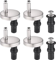 Set di Scharnieri per Toilet - 4 pezzi - Scharnieri universali per Toilet - Kit di installazione per Toilet - RVS - Regolabili - Facile da installare - Set di sostituzione per Scharnieri di Toilet - Set di sostituzione Scharnieri per Toilet