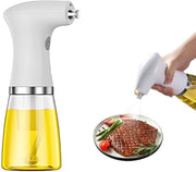 Spazzolatrice elettrica per cucina, dispenser elettrico di olio con luce LED, bottiglia spray continua per olio da cucina, adattabile per uso con padelle, griglie, griddle