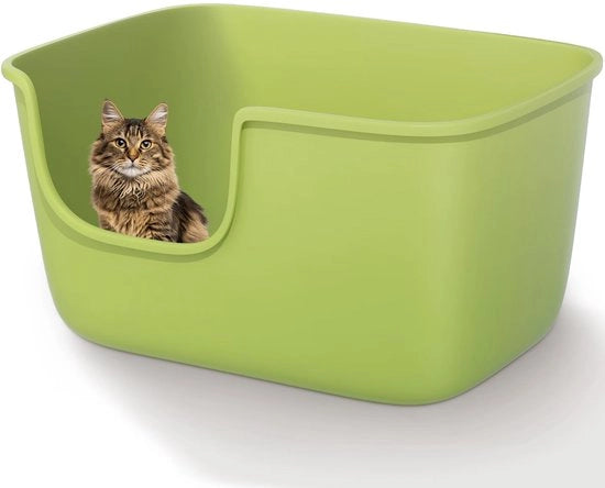 Ciotola per gatti per famiglie con più gatti, 56L x 41P x 31A cm Ciotola per gatti aperta, ciotola per gatti impermeabile con ingresso basso