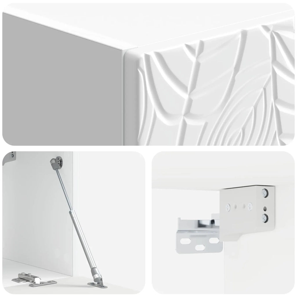Mobile Porta TV da Muro 59,5 x 41 x 30 cm Bianco Lucido 898849