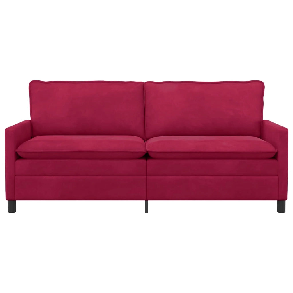 Divano Rosso Vino 196 x 81 x 87,5 cm Velluto 42028885