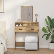 Toilette con cassetti in rovere fatto a mano 79x41x140 cm