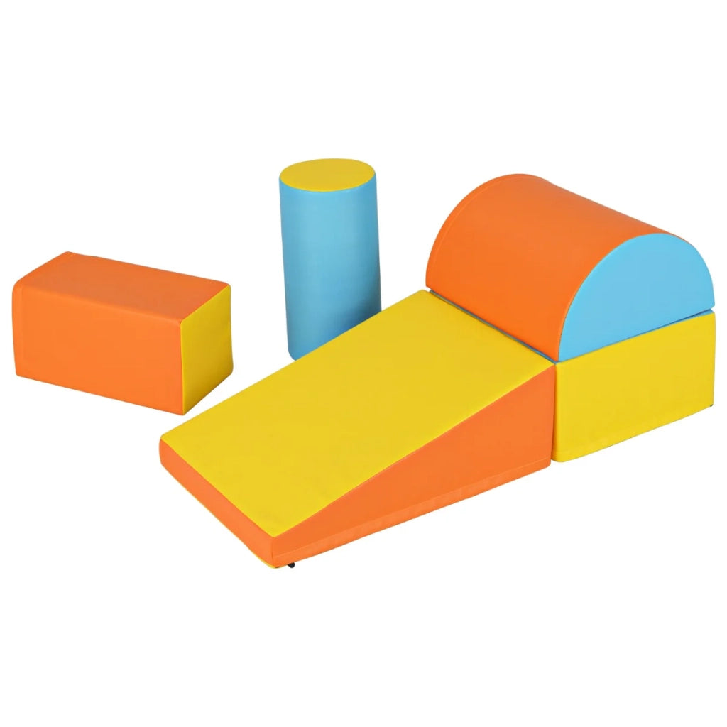 Set di 5 blocchi di costruzione in schiuma impilabili per giocare e arrampicarsi 40 x 60 x 20 cm PU giallo 20_0010768