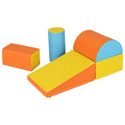 Set di 5 blocchi di costruzione in schiuma impilabili per giocare e arrampicarsi 40 x 60 x 20 cm PU giallo 20_0010768