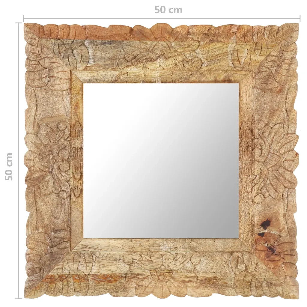 Specchio 50x50 cm in Legno Massello di Mango cod mxl 55720