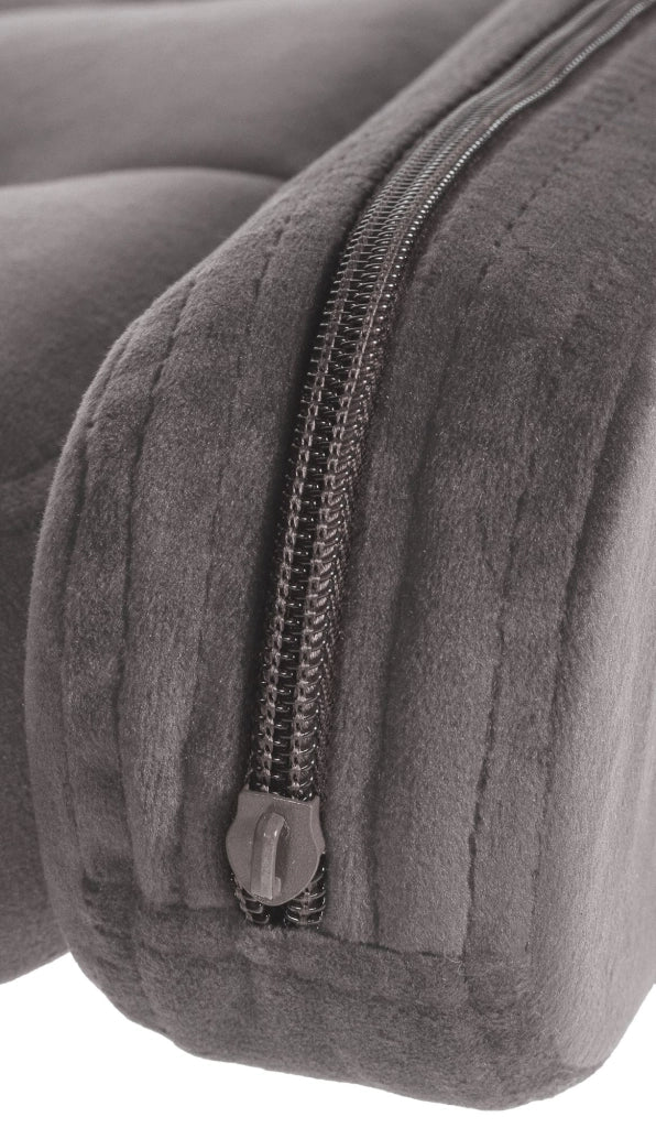 Sgabello da bar in velluto Dublin grigio,Metallo bianco opaco