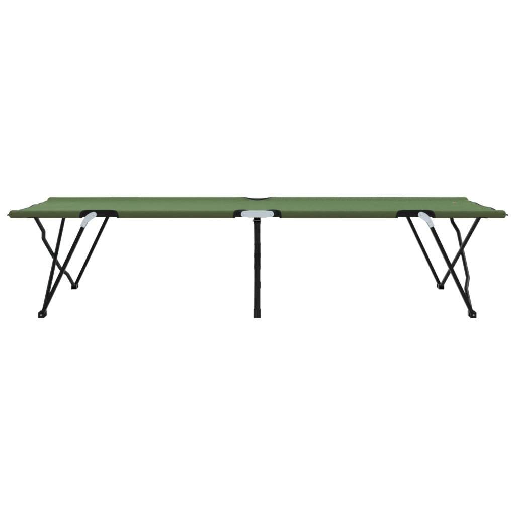 Lettini da Sole con Borse 2 pezzi Verde Militare Tessuto Oxford 600D