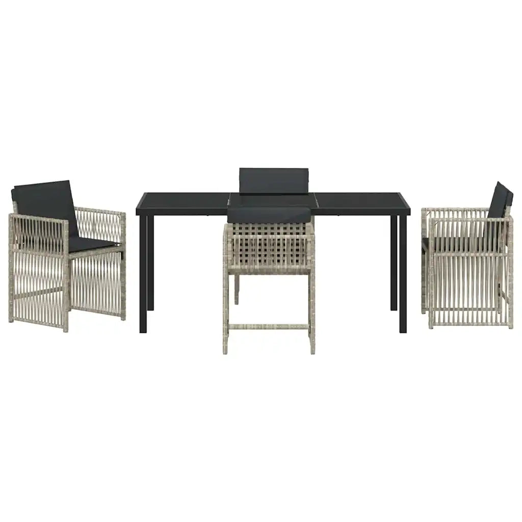 Set da Pranzo per Giardino 5 pcs Grigio chiaro 3380666