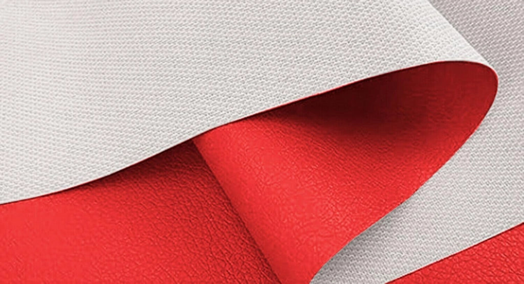 Tessuto Ecopelle Idrorepellente 140x160 cm Pelle Sintetica Morbida Rivestimento Rosso