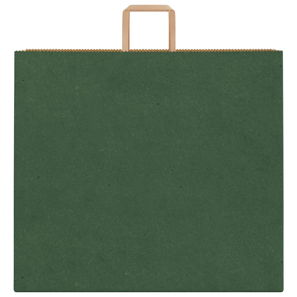 vidaXL Sacchetti di Carta 250 pz con Manici Verdi 54x15x49 cm