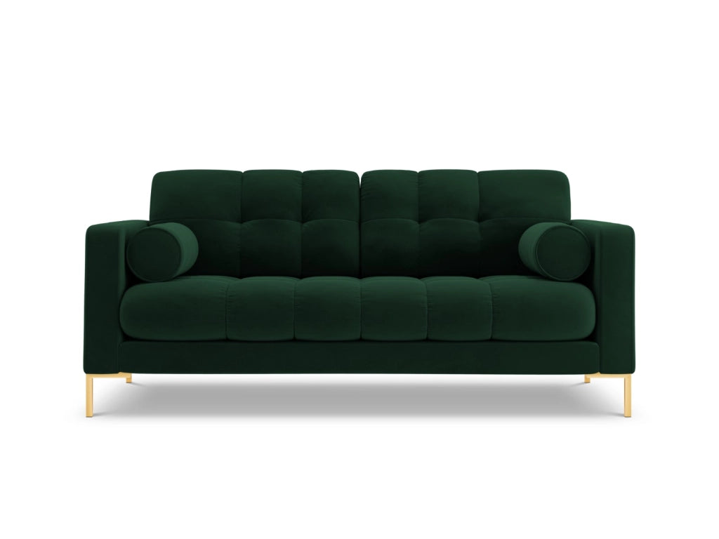 Cosmopolitan Design - Divano "Bali" 2 posti in velluto verde bottiglia 