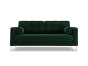Cosmopolitan Design - Divano "Bali" 2 posti in velluto verde bottiglia 