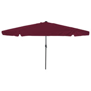 Parasol da giardino  con luci LED Ã˜395x245 cm Rosso Bordeaux