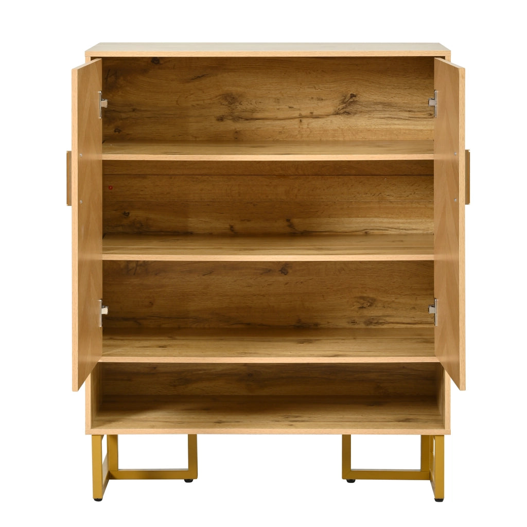 Scarpiera Slim 2 Ante in Legno con Ripiani ¨C Xylo ¨C Bianco/Nero
