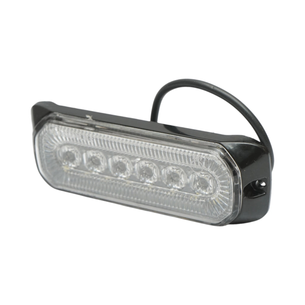 Luce stroboscopica laterale LED 12-24V bianca 9 funzioni 132x46x19mm FR1287