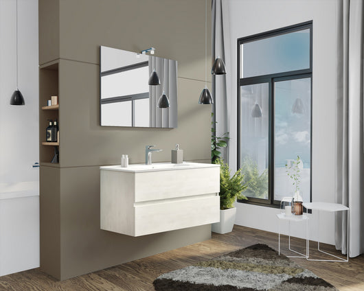mobile bagno new splash cm.105 rovere bianco cod:ferx.56253