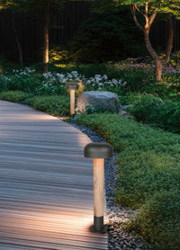 Palo da esterno, alluminio, antracite e cemento, H 54 cm, Fraser