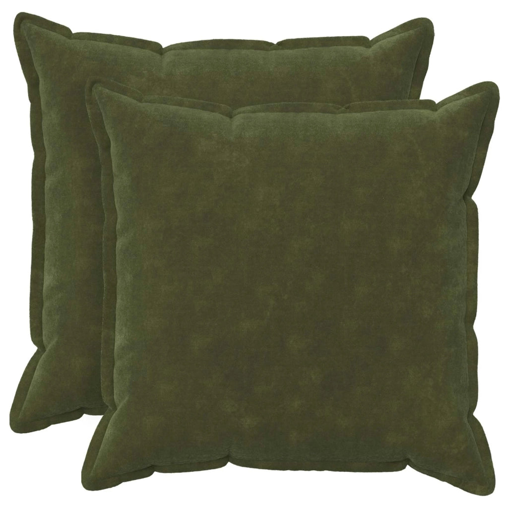 Cuscino con cuscino HOUTEN 2 pz Verde Fleece in microfibra 936327