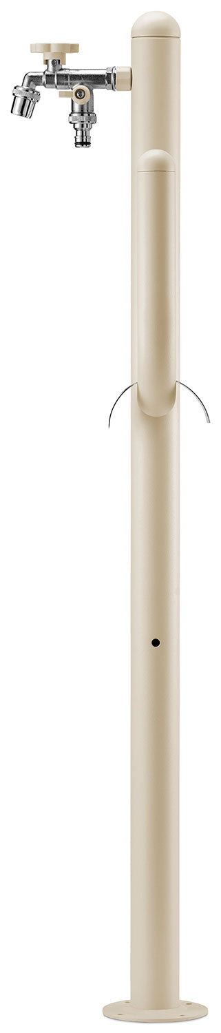 Fontana a Colonna Rubinetto Doppio in Ottone e Porta Tubo Arizona Belfer 42/ARZ Avorio