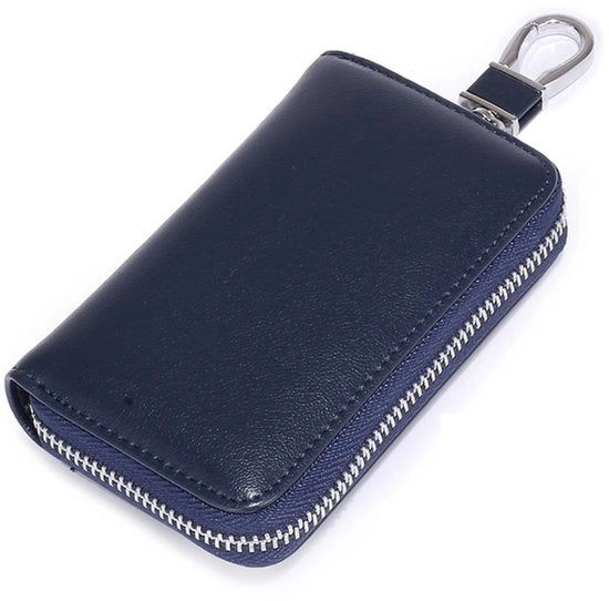 Borsa per le chiavi - Peso reale - Portatile - 6 posizioni per le chiavi - 2 carte di credito - Hanger per le chiavi rimovibile - Portamonedas mini