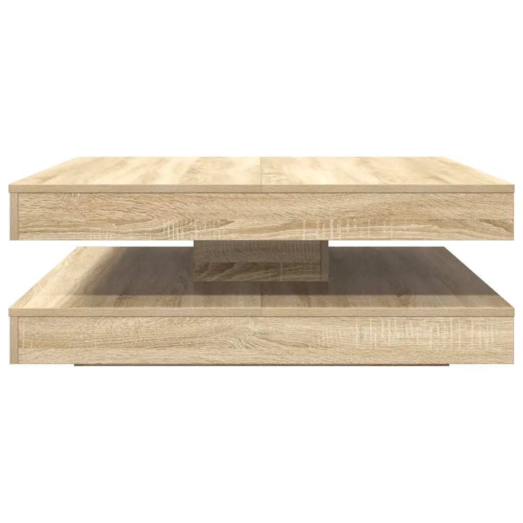 Tavolino da Caffè Girevole a 360 Gradi Sonoma 90x90x34,5 cm 3321353