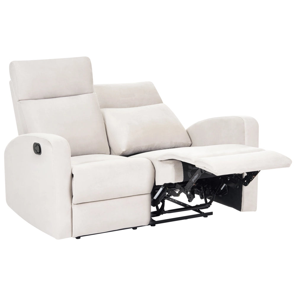 Poltrona reclinabile manualmente in velluto beige design moderno glamour soggiorno