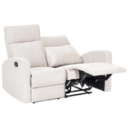 Poltrona reclinabile manualmente in velluto beige design moderno glamour soggiorno