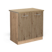 Vicco Mobile lavello cucina Rovere artigianale 80 cm , PL Rovere