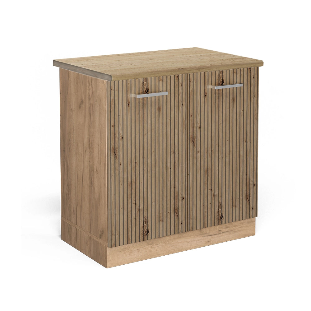 Vicco Mobile lavello cucina Rovere artigianale 80 cm , PL Rovere