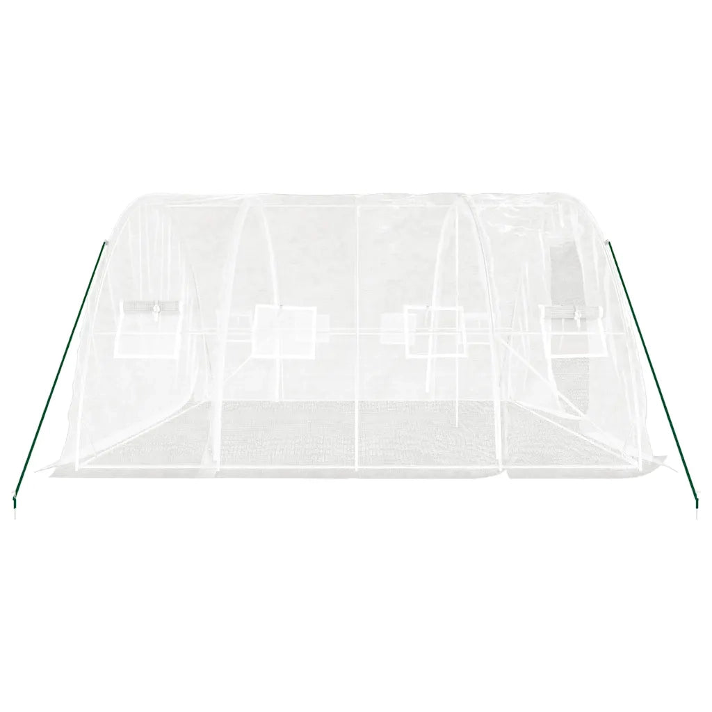 Serra con struttura in acciaio bianca 20 m² 5x4x2,3 m 3188094