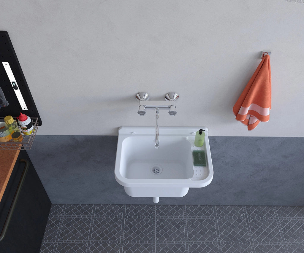 Lavatoio 50x34x21cm in Polipropilene 13,5l Forlani Wash Bianco