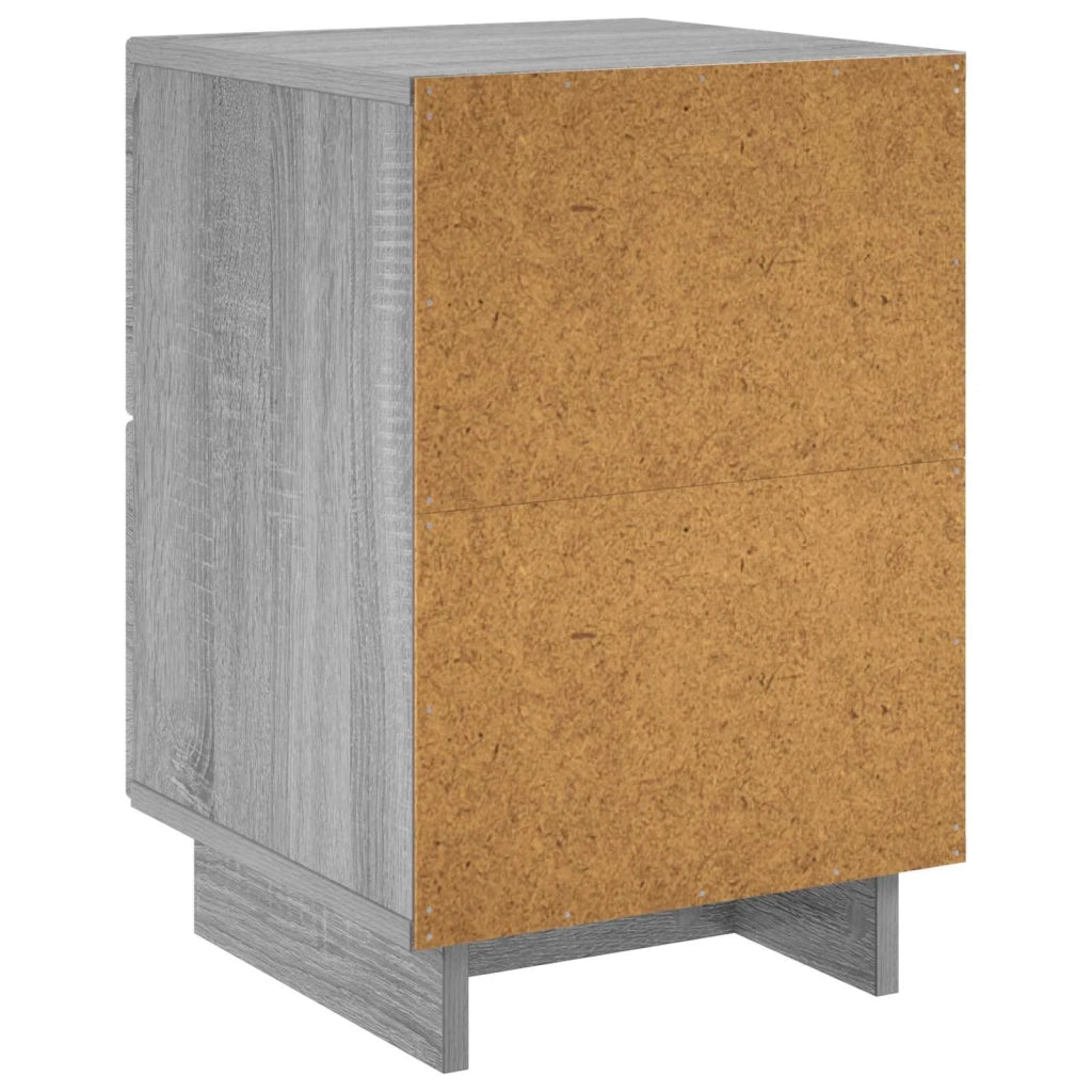 Armadio da Notte 2 pz Sonoma grigio 33,5 x 34,5 x 50 cm 8011400