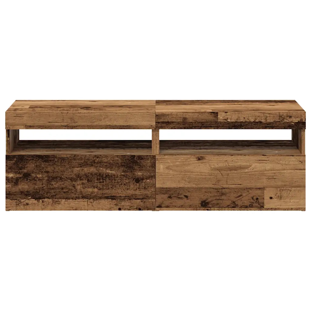 Mobili Porta TV con LED 2 pz Legno Antico in Legno Multistrato 856310