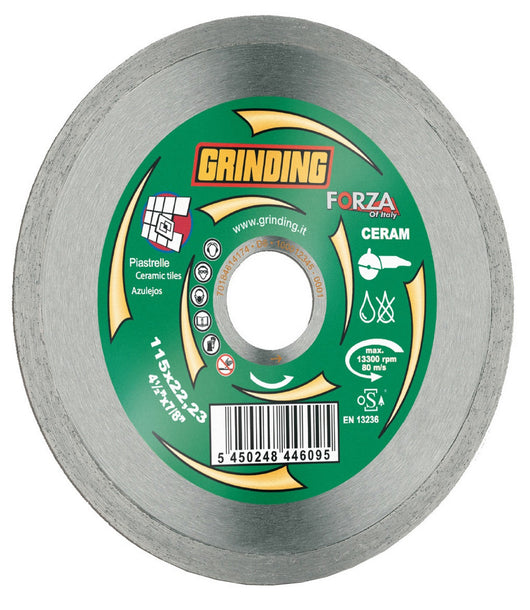 forza by grinding disco per ceramica,corona continua,diametro 115 mm,foro 22 mm cer cod:ferx.5627