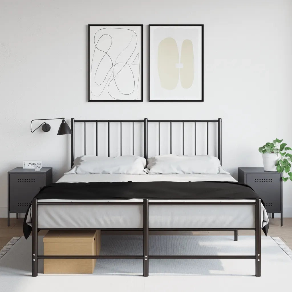 Comodini 2 pz-Set di 2 Tavolino da notte Antracite 36x39x50,5 cm in Acciaio 937457