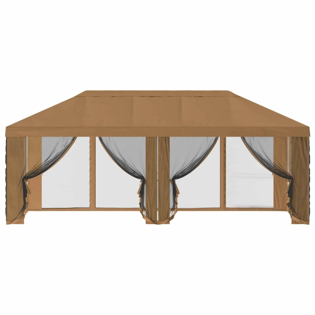 Copertura Gazebo con Pareti Laterali Beige 600,5 x 300,5 cm 900435
