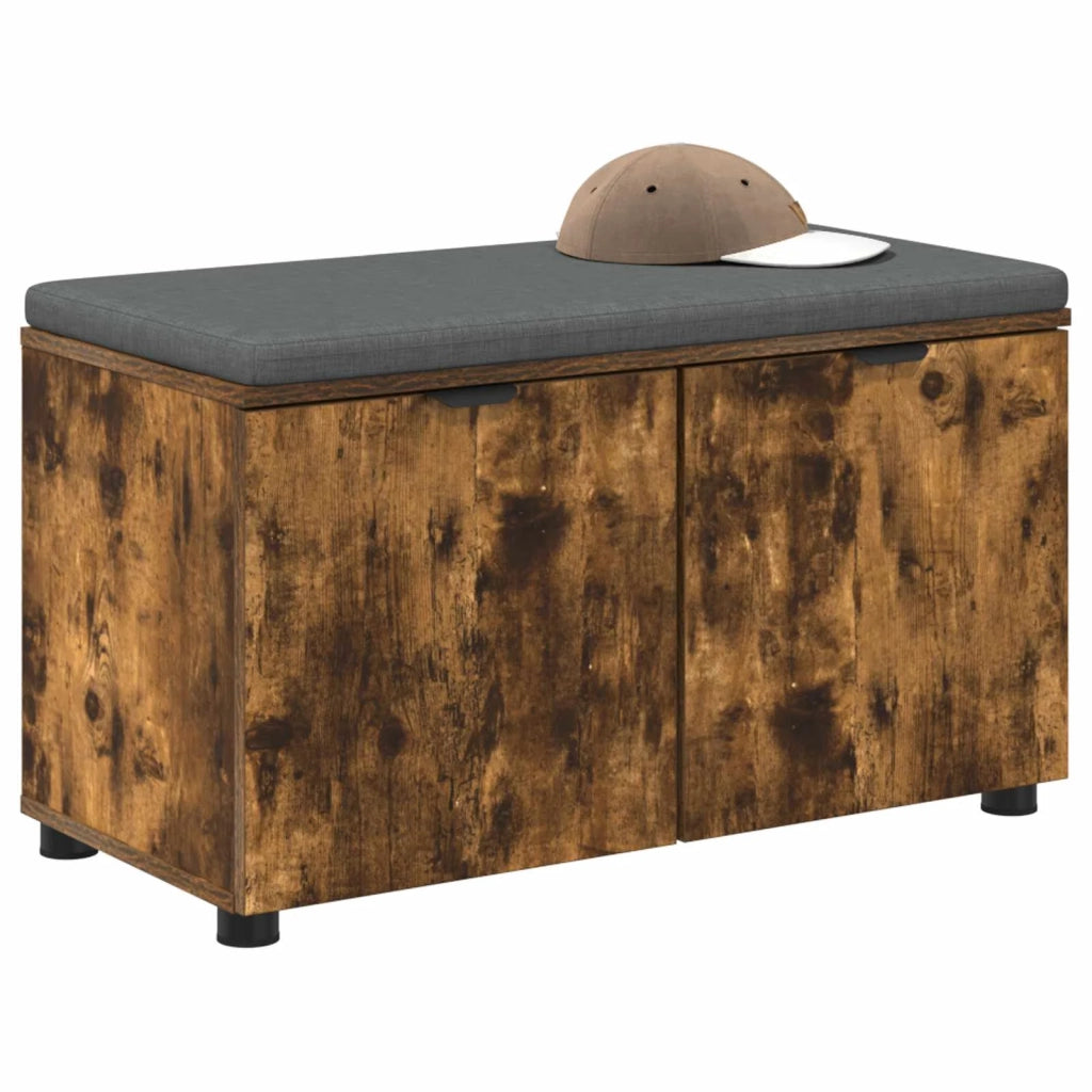 Panca per ingresso con porta Quercia Affumicata 80 x 38 x 46 cm 891484