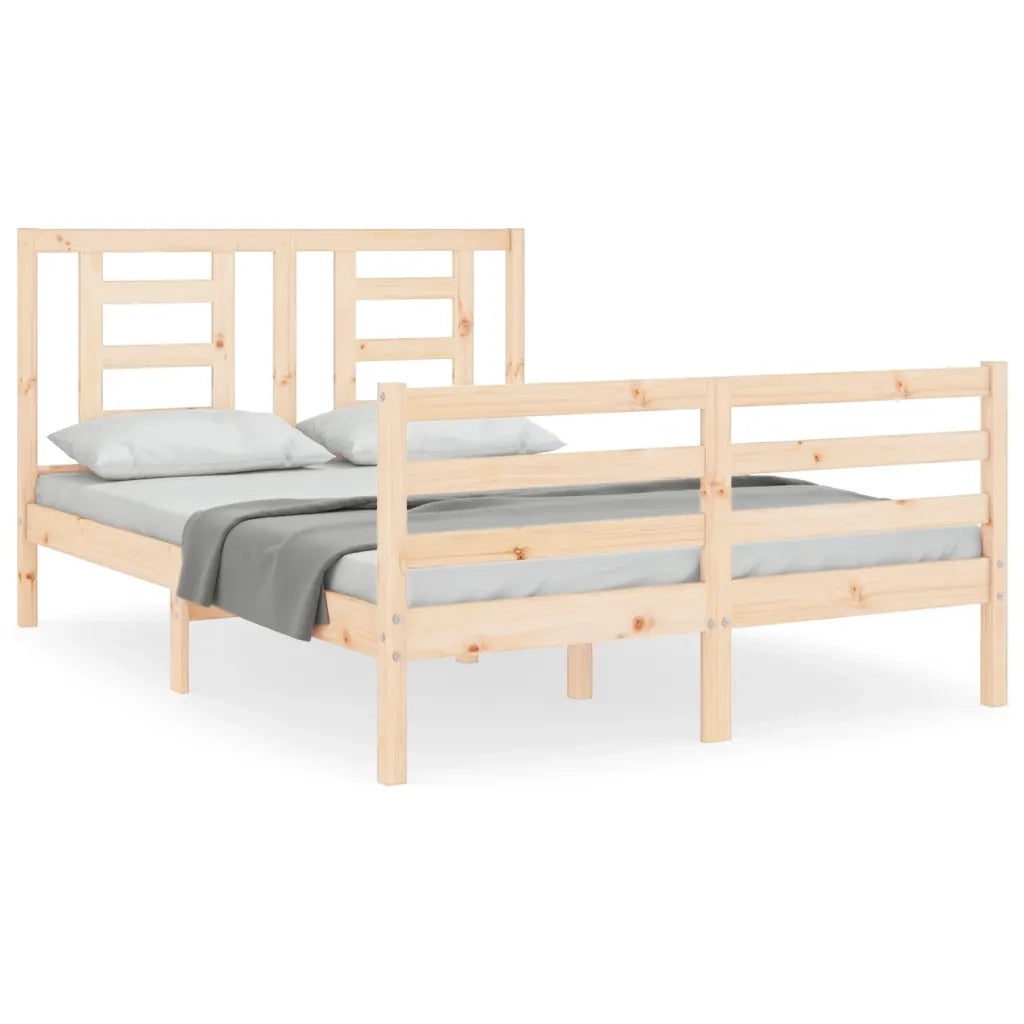 Giroletto con Testiera Small Double-Struttura Letto in Legno Massello 479597