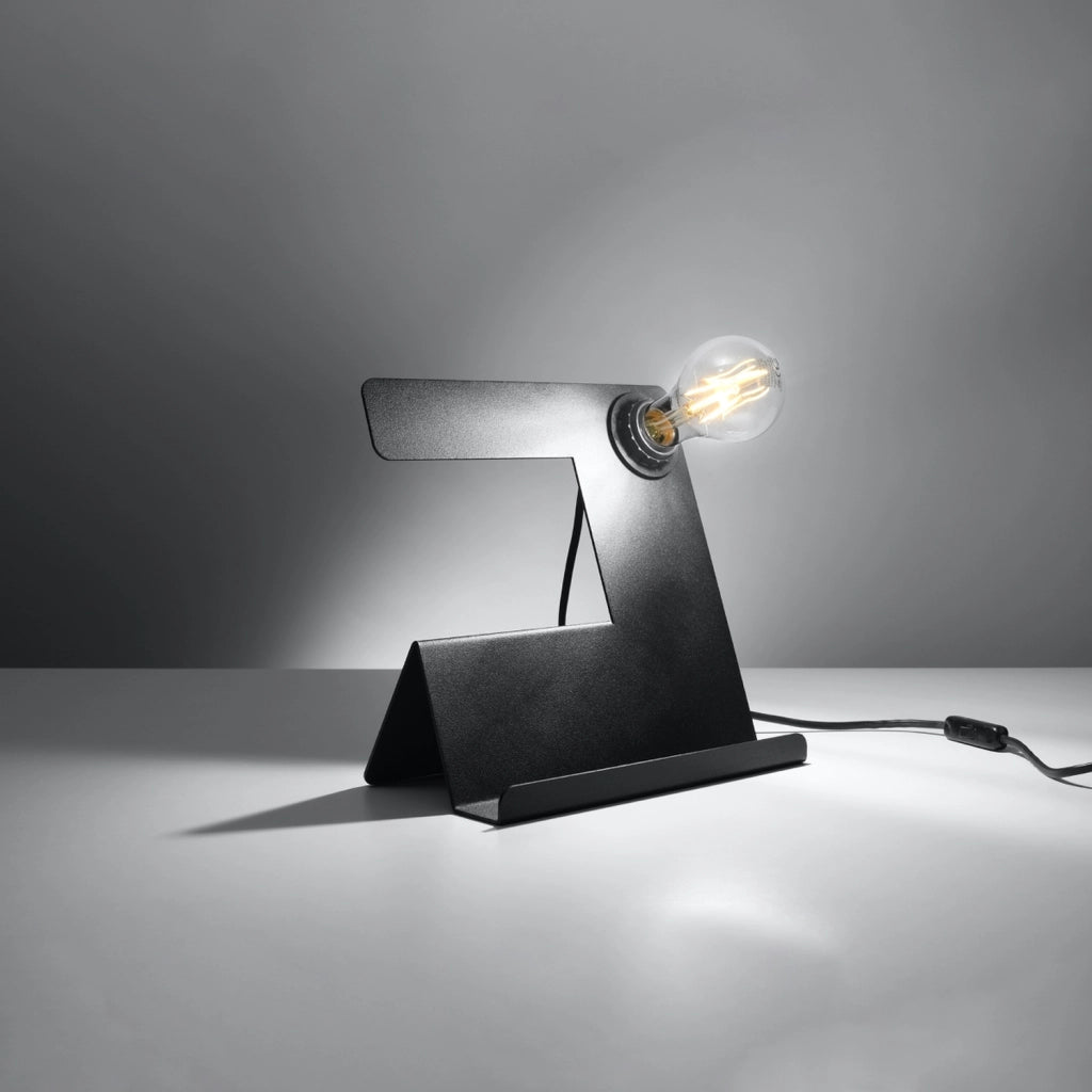 Lampada da tavolo PENDIO nera metallo E27 Pure Lume