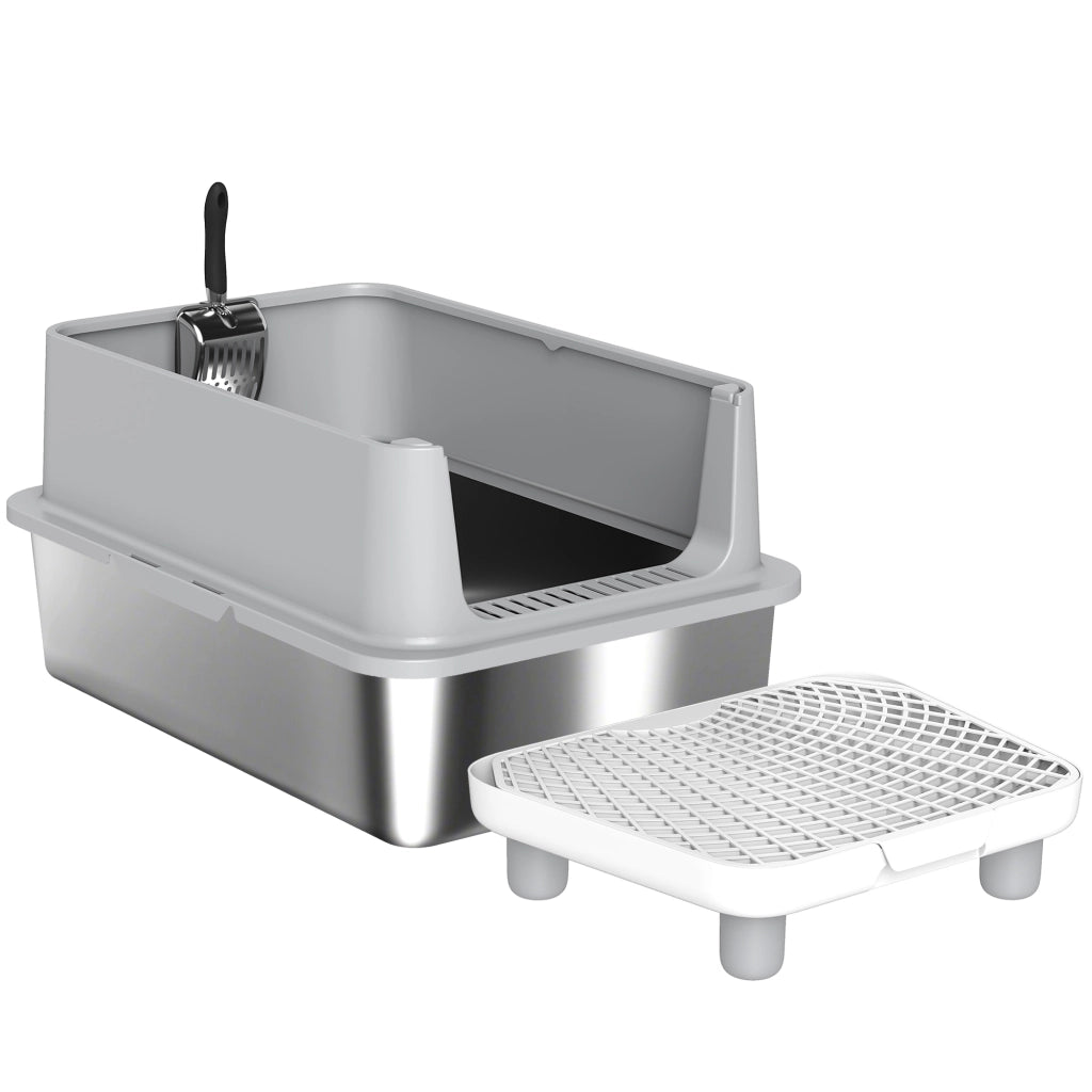 Lettiera per Gatti XL ¨C Zephmum ¨C Grigio 60x40x30 cm