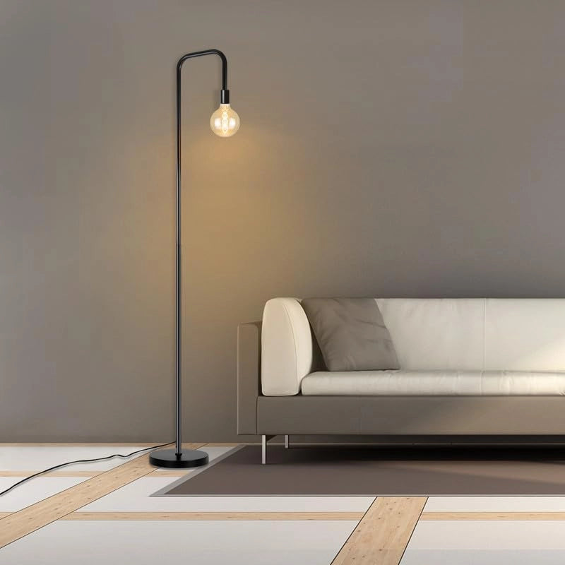 ZMH Lampada da terra nera vintage metallo industriale 157cm con interruttore pedale