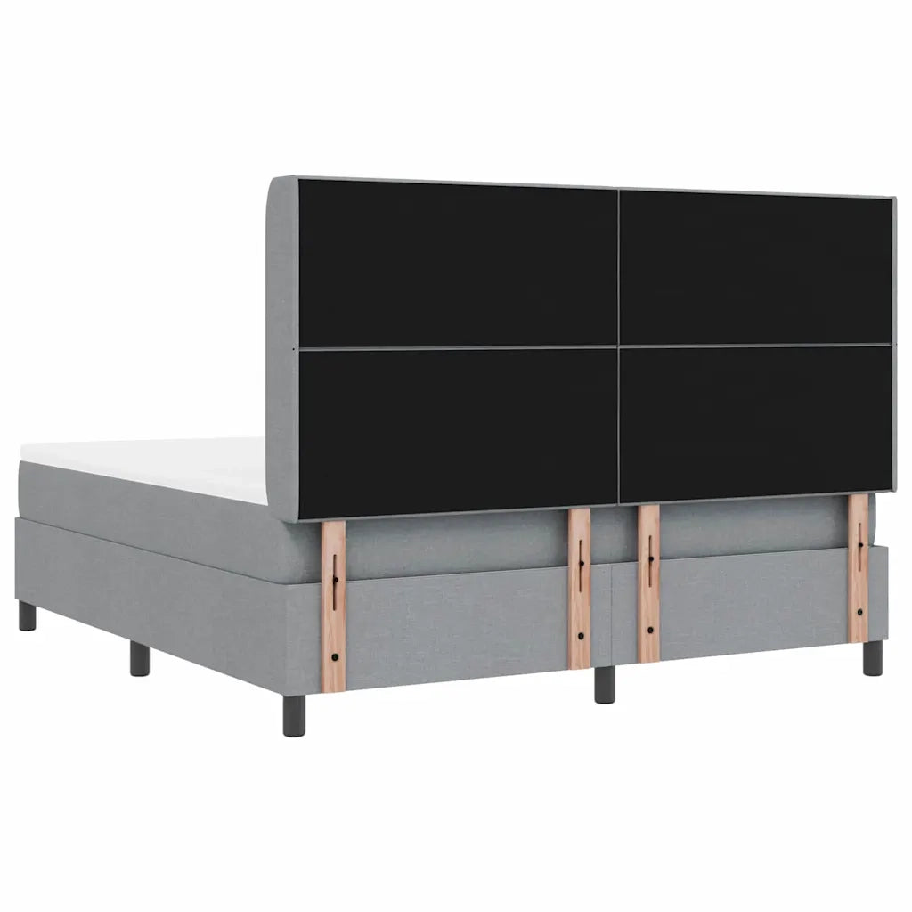 Letto a Sorgente LED Grigio chiaro 180 x 200 cm Tessuto 3343518