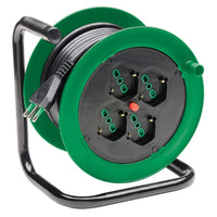 fme art.14.6101 avvolgicavo 15 m 3x1,5-4 prese bipasso+terra+schuko cod:ferx.56289